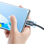 Baseus Crystal Shinenabíjecí/datový kabel USB-C / USB-C 100W 1,2m, modrá