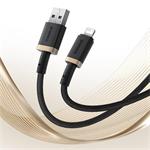 Baseus Dura USB/Lightning 1m 2,4A rýchlonabíjací kábel čierny zlatý