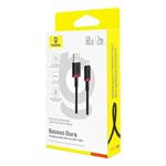 Baseus Dura USB/USB-C rýchlonabíjací kábel 2m 60W čierny červený