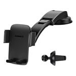 Baseus Easy Control Pro Clamp držák do automobilu s ramenem SET, černá