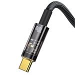 Baseus Explorer Series datový kabel USB-A/USB-C s inteligentním vypnutím 100 W 1m černá