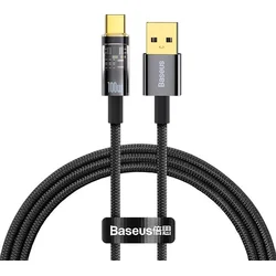 Baseus Explorer Series datový kabel USB-A/USB-C s inteligentním vypnutím 100 W 1m černá