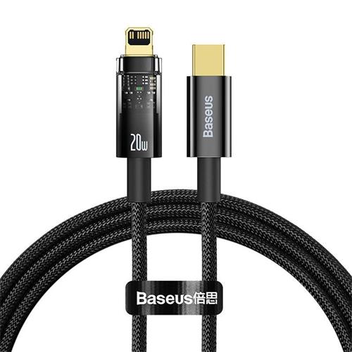 Baseus Explorer Series datový kabel USB-C/Lightning s inteligentním vypnutím 20 W 1m černá