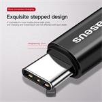 Baseus Fish Eye pružinový nabíjecí / datový kabel USB na USB-C 2A 1m, černá