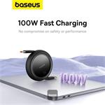 Baseus Free2Draw USB-C/USB-C 1m 100W čierny kábel
