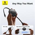 Baseus Free2Pull USB-C/Lightning kábel s nastaviteľnou dĺžkou do 1 m 20W čierny