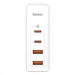 Baseus GaN2 Pro rýchlonabíjací adaptér 2x USB-C 2x USB-A 100W biely