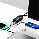 Baseus GaN3 Pro rychlonabíjecí stolní adaptér 2x USB-C + 2x USB-A + AC 100W 1.5m kabel černá