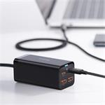 Baseus GaN3 Pro stolní rychlonabíjecí adaptér 2x USB-A, 2x USB-C 100W černá