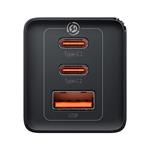 Baseus GaN5 Pro rýchlonabíjací adaptér 2x USB-C + USB-A 65W čierny