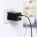 Baseus GaN5 Pro rýchlonabíjací adaptér 2x USB-C + USB-A 65W čierny