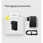 Baseus GaN5 Pro rychlonabíjecí adaptér 2x USB-C + USB-A 140W černá