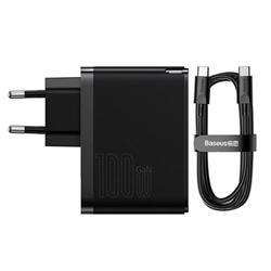 Baseus GaN5 Pro rychlonabíjecí adaptér USB-C + USB-A 100W černá