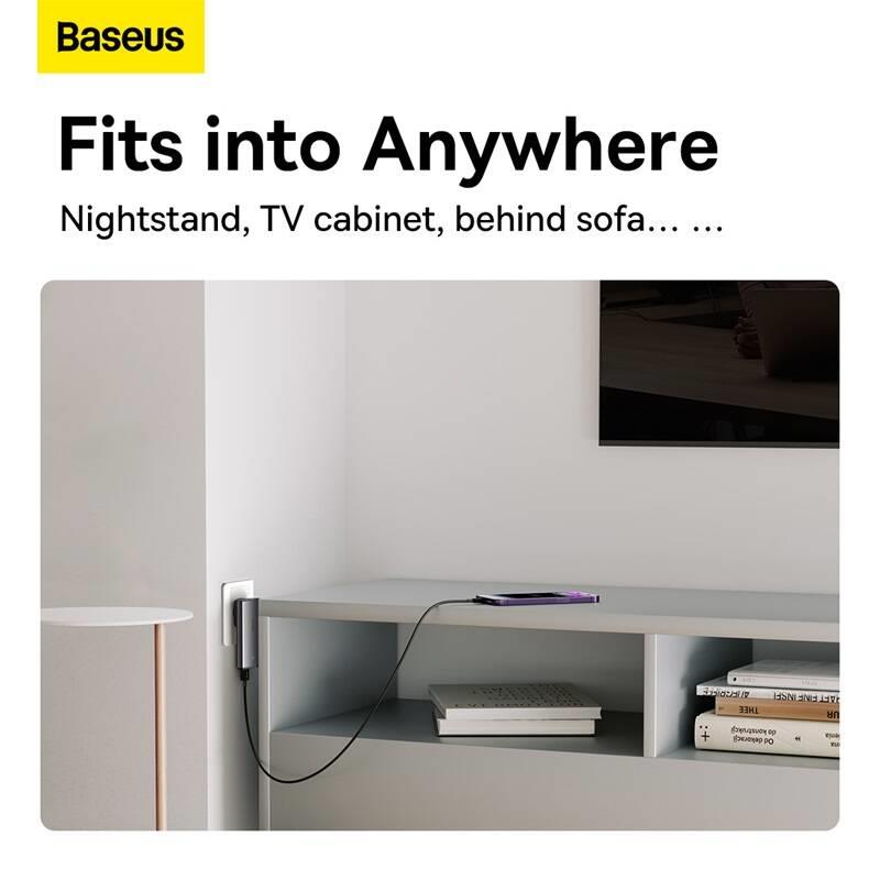 Baseus GaN5 Pro Ultra Slim USB-C/USB-A 65 W nabíjačka sivá