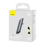 Baseus GaN5 Pro Ultra Slim USB-C/USB-A 65 W nabíjačka sivá