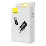 Baseus Ingenuity mini OTG adaptér USB-A 3,1A  samec na USB-C samice, černá