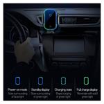 Baseus Light Elektrický držiak do auta s bezdrôtovým nabíjaním 15W čierny