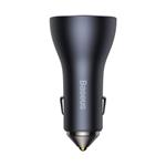 Baseus rychlonabíjecí adaptér do automobilu 2*USB-C + USB-A 65W tmavě šedá