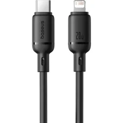 Baseus Silky USB-C/Lightning rýchlonabíjací kábel 1m 20W čierny