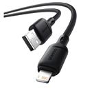 Baseus Silky USB/Lightning kábel 1m 2,4A čierny