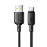 Baseus Silky USB/USB-C rýchlonabíjací kábel 1m 100W čierny