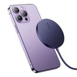 Baseus Simple Mini3 15W bezdrôtová nabíjačka USB-C fialová