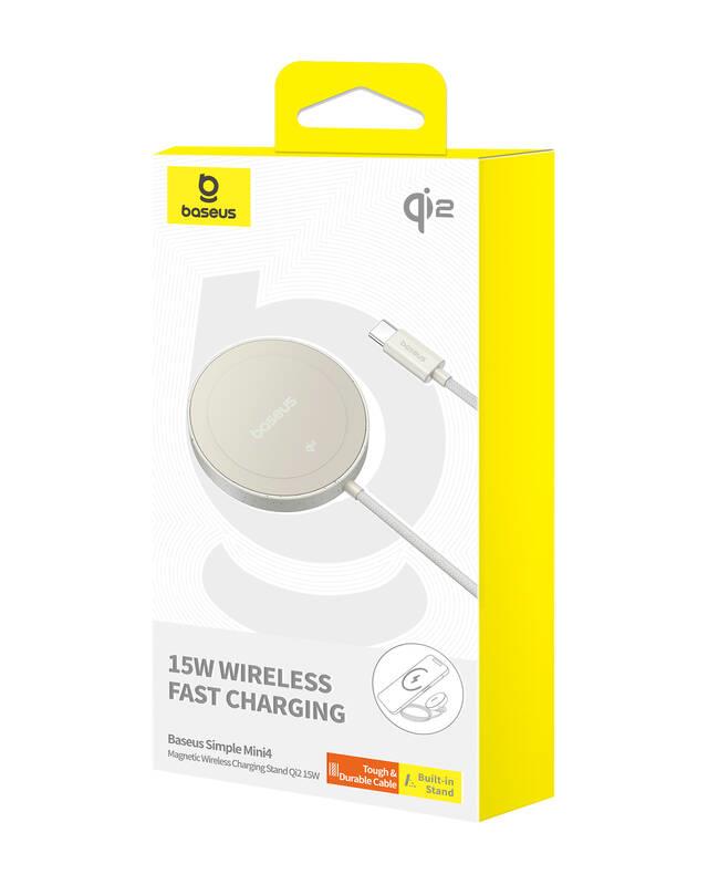 Baseus Simple Mini4 Qi2 15W bezdrôtová magnetická nabíjacia podložka zlatá