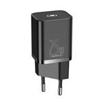 Baseus Super Si Quick Charger 1C 25W EU + USB-C/USB-C 3A 1m čierna