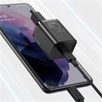 Baseus Super Si rychlonabíječka 1C 25W EU + kabel USB-C/USB-C 3A 1m černá