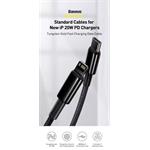 Baseus Tungsten Gold Rýchlonabíjací / dátový kábel USB-C na Lightning PD 20W 2 m, čierny