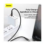 Baseus Tungsten Gold USB-C na USB-C Rýchlonabíjací / dátový kábel 100W 1m, čierny