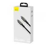 Baseus Tungsten Gold USB-C na USB-C Rýchlonabíjací / dátový kábel 100W 1m, čierny