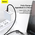 Baseus Tungsten Gold USB-C na USB-C Rýchlonabíjací / dátový kábel 100W 1m, čierny