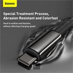 Baseus Tungsten Gold USB-C na USB-C Rýchlonabíjací / dátový kábel 100W 1m, čierny