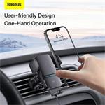 Baseus Wisdom Auto Alignment držák s bezdrátovým nabíjením 15W, černá