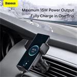 Baseus Wisdom Auto Alignment Holder s bezdrôtovým nabíjaním 15 W, čierny