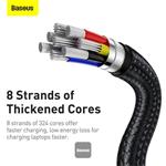 Baseusnabíjecí/datový kabel USB-C samec na USB-C samec 100W 1m, černá