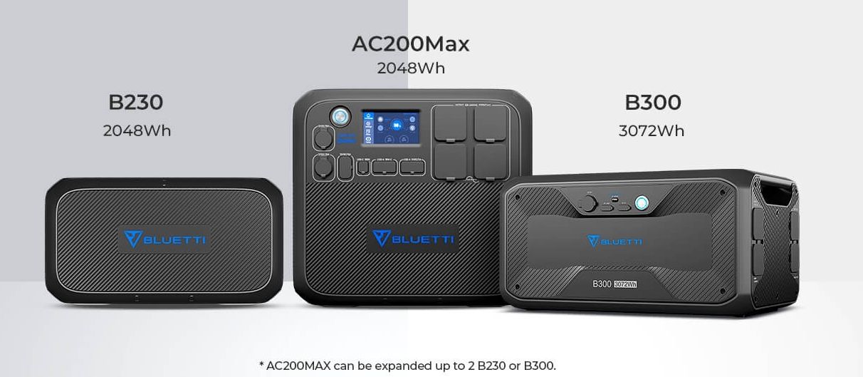 Batériový generátor BLUETTI AC200MAX, kapacita 2048 Wh, batéria LiFePO4