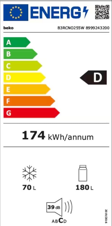 Beko B3RCNO255W
