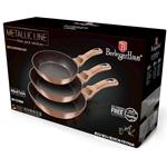 BerlingerHaus 3dílná sada pánví Rosegold Metallic Line 