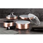 BerlingerHaus 9-dielna súprava riadu s odnímateľnou rukoväťou Rosegold Metallic Line