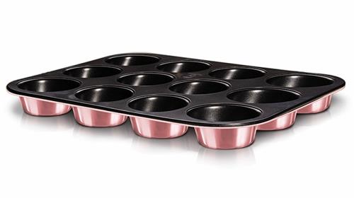 BerlingerHaus Forma na muffiny s mramorovým povrchom 12 ks I-rose Edition, 35 x 26,5 x 3 cm