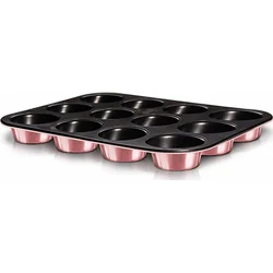 BerlingerHaus Forma na muffiny s mramorovým povrchom 12 ks I-rose Edition, 35 x 26,5 x 3 cm