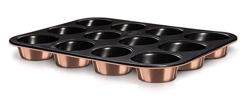 BerlingerHaus Forma na muffiny s mramorovým povrchom 12 ks Rosegold Metallic Line, 35 x 26,5 x 3 cm