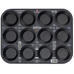 BerlingerHaus Forma na muffiny s mramorovým povrchom 12 ks Shiny Black Collection, 35 x 26,5 x 3 cm