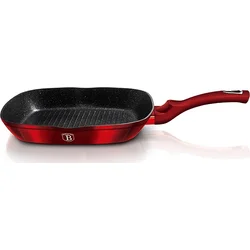 BerlingerHaus Grilovacia panvica s mramorovým povrchom Burgundy Metallic Line, 28 cm