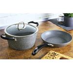BerlingerHaus Grilovacia panvica s mramorovým povrchom Gray Stone Touch Line, 28 cm