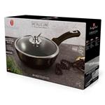 BerlingerHaus Hluboká pánev s poklicí s mramorovým povrchem Shiny Black Collection, 24 cm