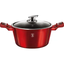 BerlingerHaus Kastról s mramorovým povrchom a pokrievkou Burgundy Metallic Line, 30 cm
