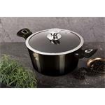 BerlingerHaus Kastról s mramorovým povrchom Shiny Black Collection 2 pokrievky, 24 cm